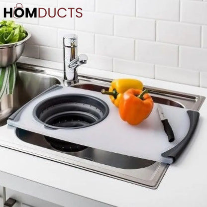 2 In 1 Over The Sink Cutting Board