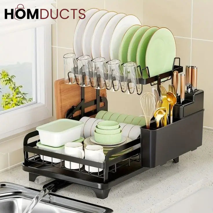 2 Tier Dish Drainer Stand
