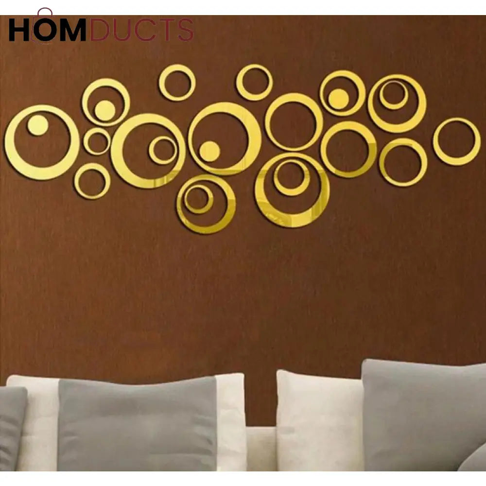 24pcs Acrylic 3d Mirror Stickers