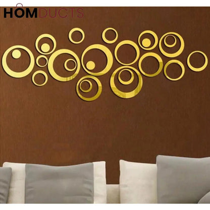 24pcs Acrylic 3d Mirror Stickers