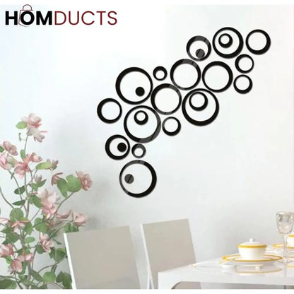 24pcs Acrylic 3d Mirror Stickers