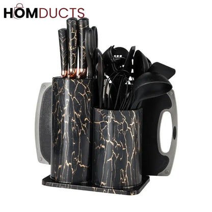 25Pcs Silicone Utensils With Knife Set