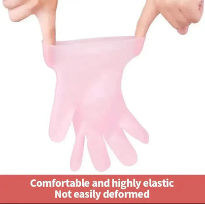 Silicone Gel Moisturizing Gloves – Hand Spa Manicure Gloves for Dry, Cracked & Rough Skin