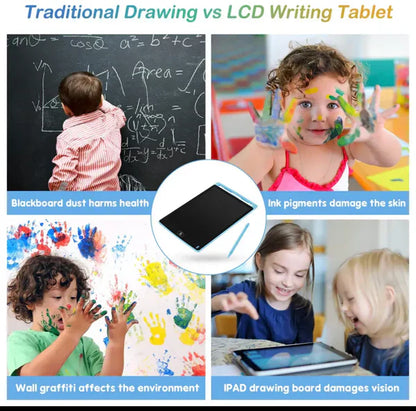 8.5-Inch LCD Colorful Writing Tablet for Kids – Reusable Drawing & Learning Pad