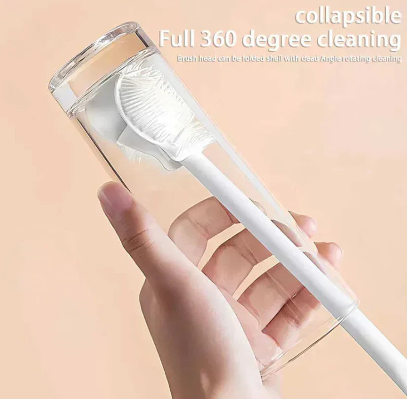 Long Handle Silicone Bottle Cleaning Brush – Flexible & Durable Scrubber