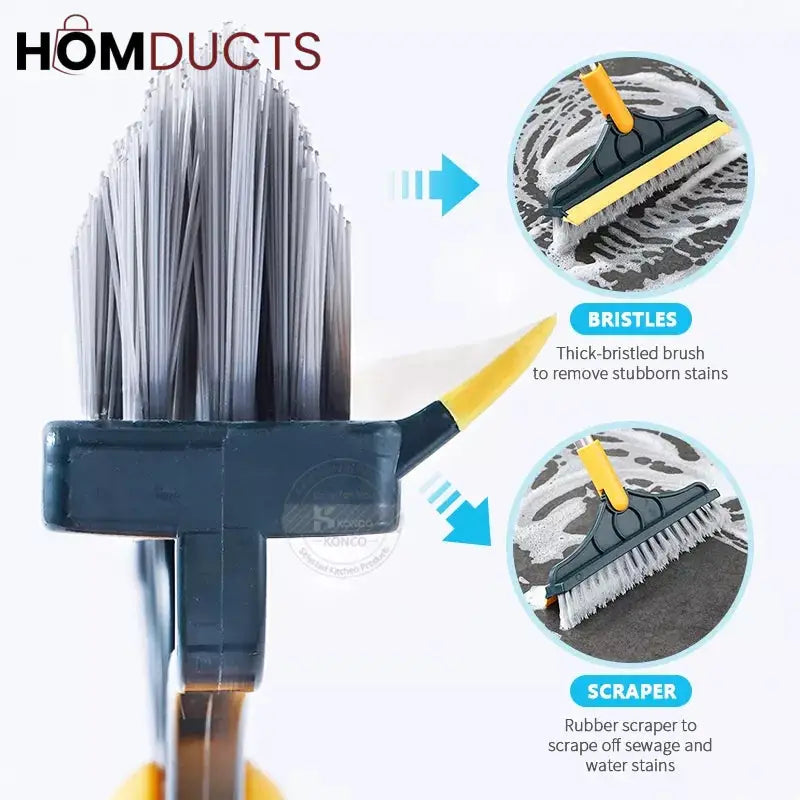 2in1 Floor Scrubber Wiper Brush