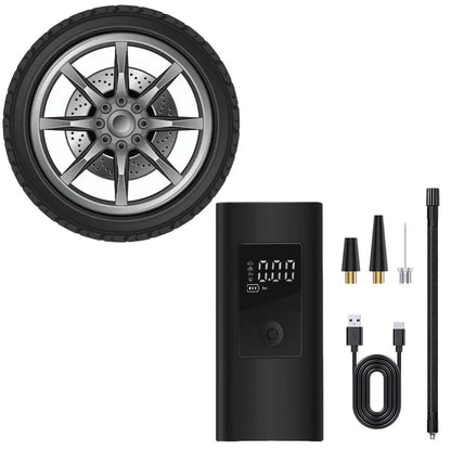 2in1 Wireless Car Air Compressor Rechargeable Portable Air Pump For Car Motorcycle Bike