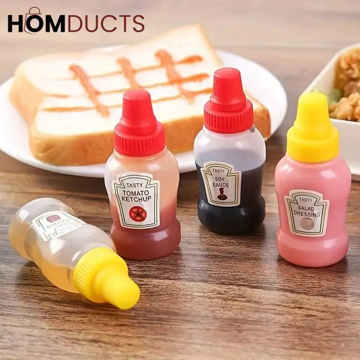 2pcs Mini Sauce Bottles