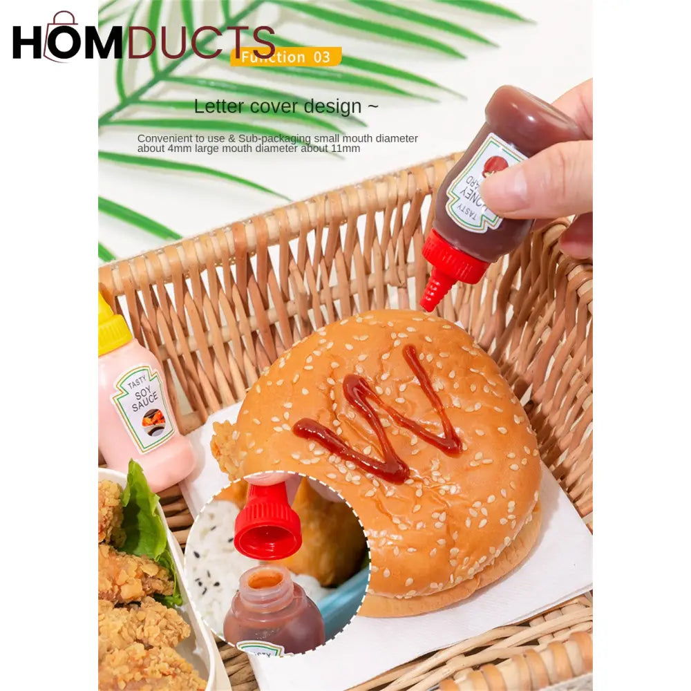 2pcs Mini Sauce Bottles