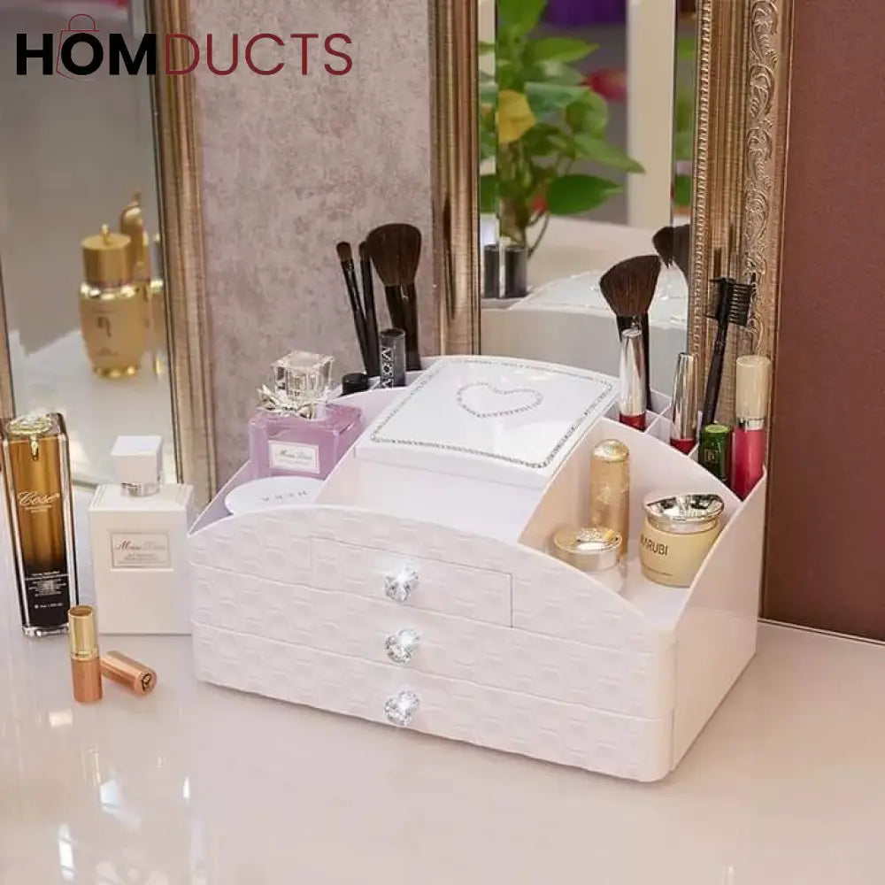 3 Drawer Jewelery And Cosmetic Organizer