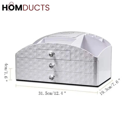3 Drawer Jewelery And Cosmetic Organizer