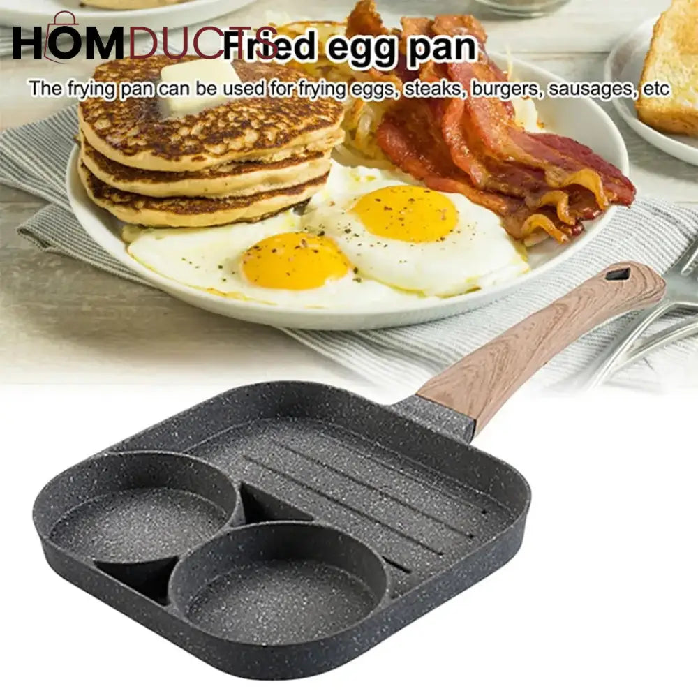 3 in 1 Marble Coated Frying Pan With Grill