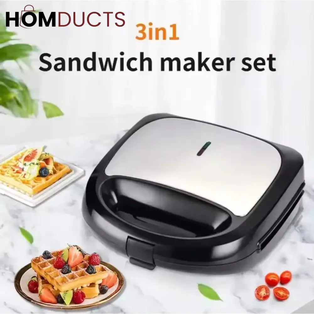 3 in 1 Waffle Grill And Sandwich Maker