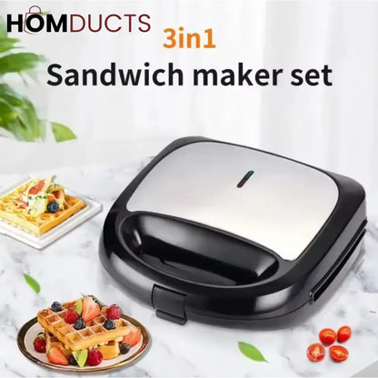 3 in 1 Waffle Grill And Sandwich Maker