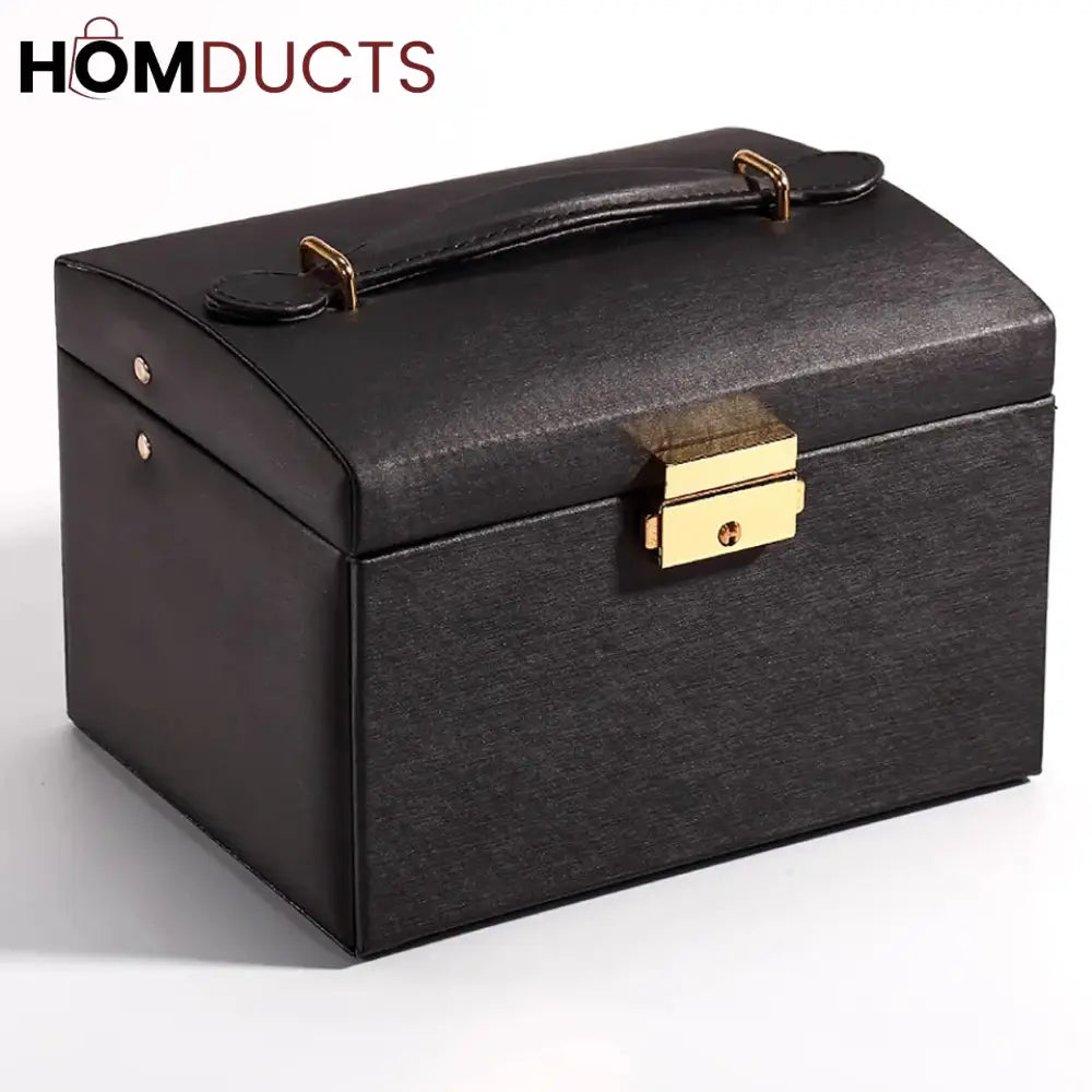 3 Layer Leather Jewellery Organizer