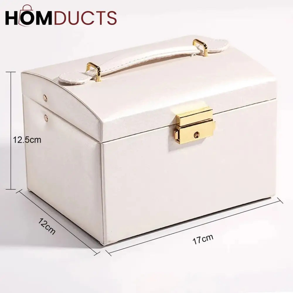 3 Layer Leather Jewellery Organizer