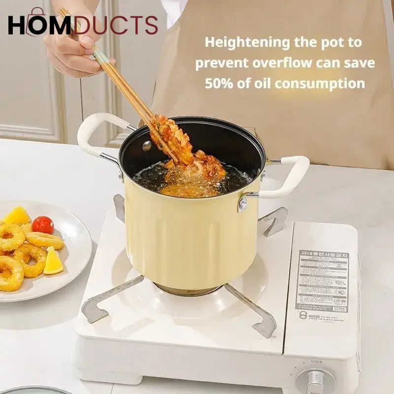 3 Litre Deep Frying Pot With Strainer