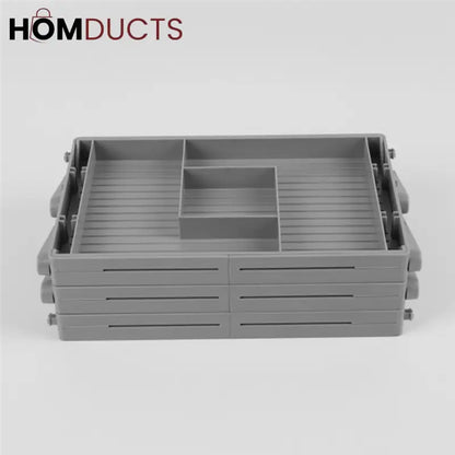 3-Tier Jewelry & Makeup Organizer Tray – Multi-Compartment Vanity Storage Box