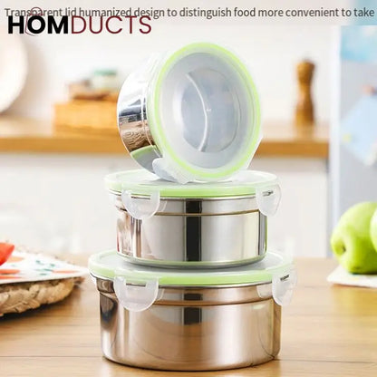 304 Stainless Steel Airtight Food Storage Containers for Kitchen - Leak-Proof & Durable