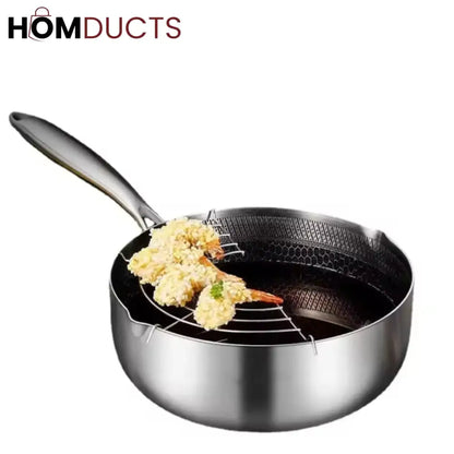 316L Stainless Steel Honeycomb Non-Stick Frying Pan – Scratch Resistant, Multi-Functional Cookware for Gas & Induction Stoves