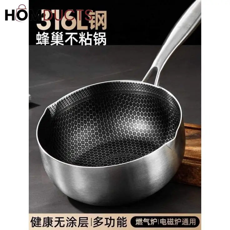 316L Stainless Steel Honeycomb Non-Stick Frying Pan – Scratch Resistant, Multi-Functional Cookware for Gas & Induction Stoves