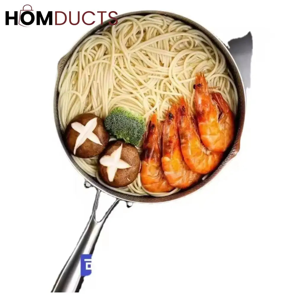 316L Stainless Steel Honeycomb Non-Stick Frying Pan – Scratch Resistant, Multi-Functional Cookware for Gas & Induction Stoves