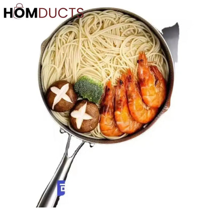 316L Stainless Steel Honeycomb Non-Stick Frying Pan – Scratch Resistant, Multi-Functional Cookware for Gas & Induction Stoves