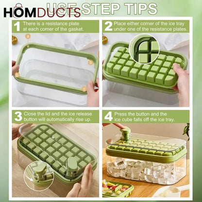 32Grid Silicone Ice Mold With Storage Box