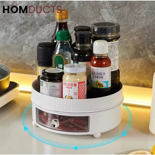 360° Rotating lazy Susan Turntable storage Tray organizer for kitchen Seasoning bathroom cosmetic and desktop organization