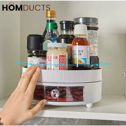 360° Rotating lazy Susan Turntable storage Tray organizer for kitchen Seasoning bathroom cosmetic and desktop organization