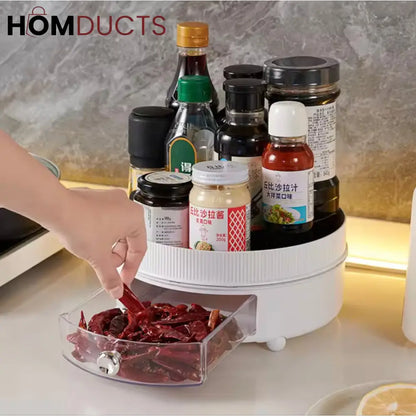 360° Rotating lazy Susan Turntable storage Tray organizer for kitchen Seasoning bathroom cosmetic and desktop organization