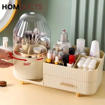 360 Rotating Makeup Brush And Cosmetic Organizer