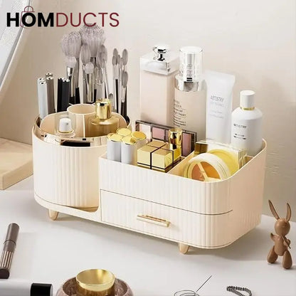 360 Rotating Makeup Brush And Cosmetic Organizer