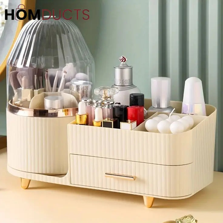 360 Rotating Makeup Brush And Cosmetic Organizer