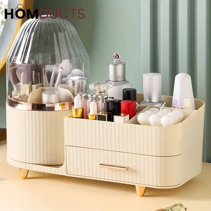 360 Rotating Makeup Brush And Cosmetic Organizer