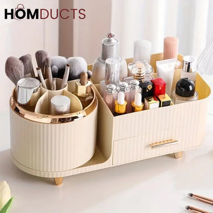 360 Rotating Makeup Brush And Cosmetic Organizer
