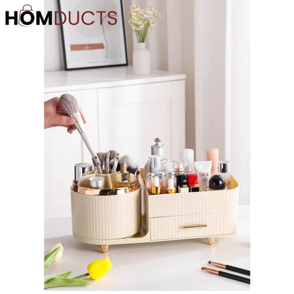 360 Rotating Makeup Brush And Cosmetic Organizer