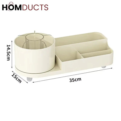 360° Rotating Makeup Organizer: Maximize Space & Find Your Beauty Essentials!