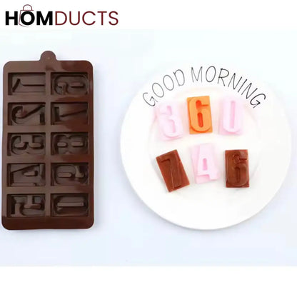 3D Silicone Number Chocolate Mold - Cake & Dessert Tool