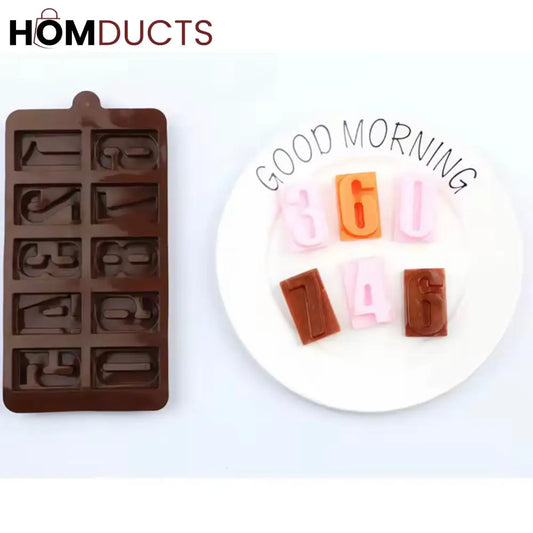 3D Silicone Number Chocolate Mold - Cake & Dessert Tool