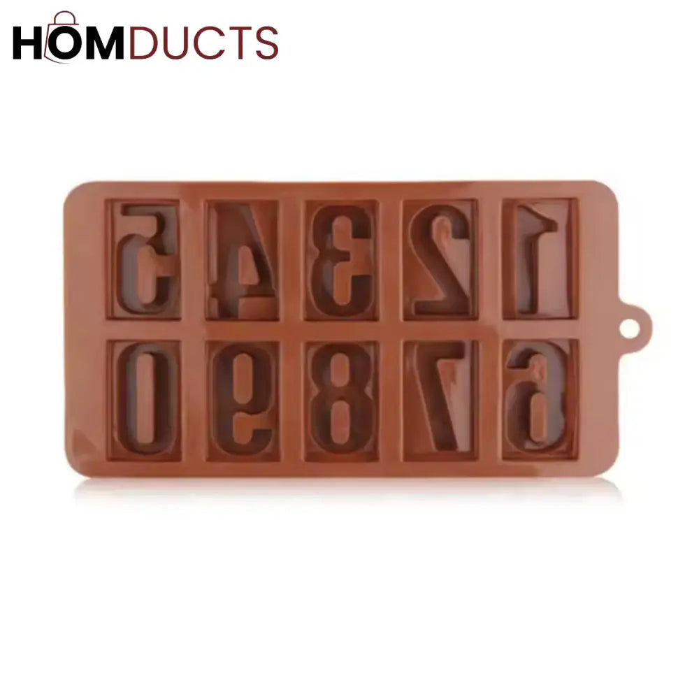 3D Silicone Number Chocolate Mold - Cake & Dessert Tool