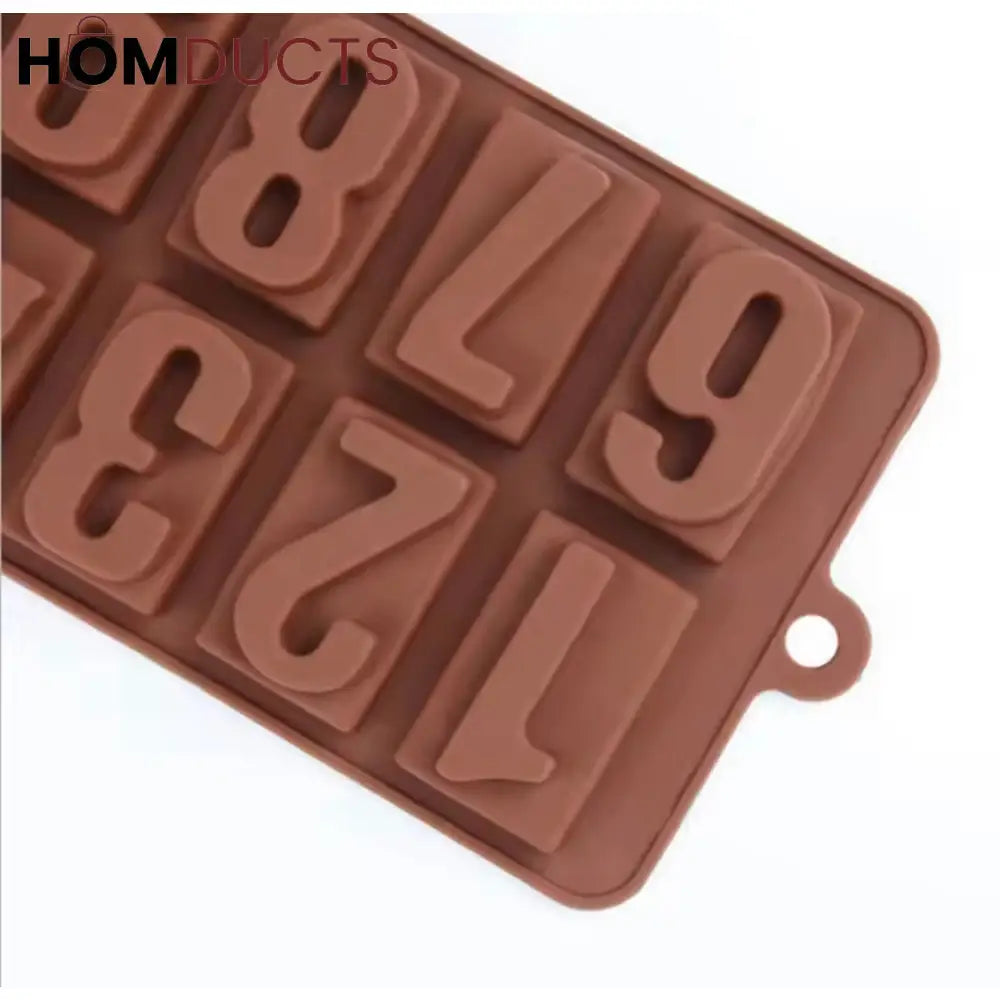 3D Silicone Number Chocolate Mold - Cake & Dessert Tool