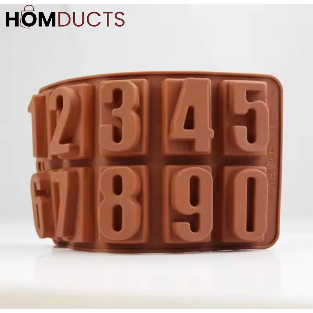 3D Silicone Number Chocolate Mold - Cake & Dessert Tool