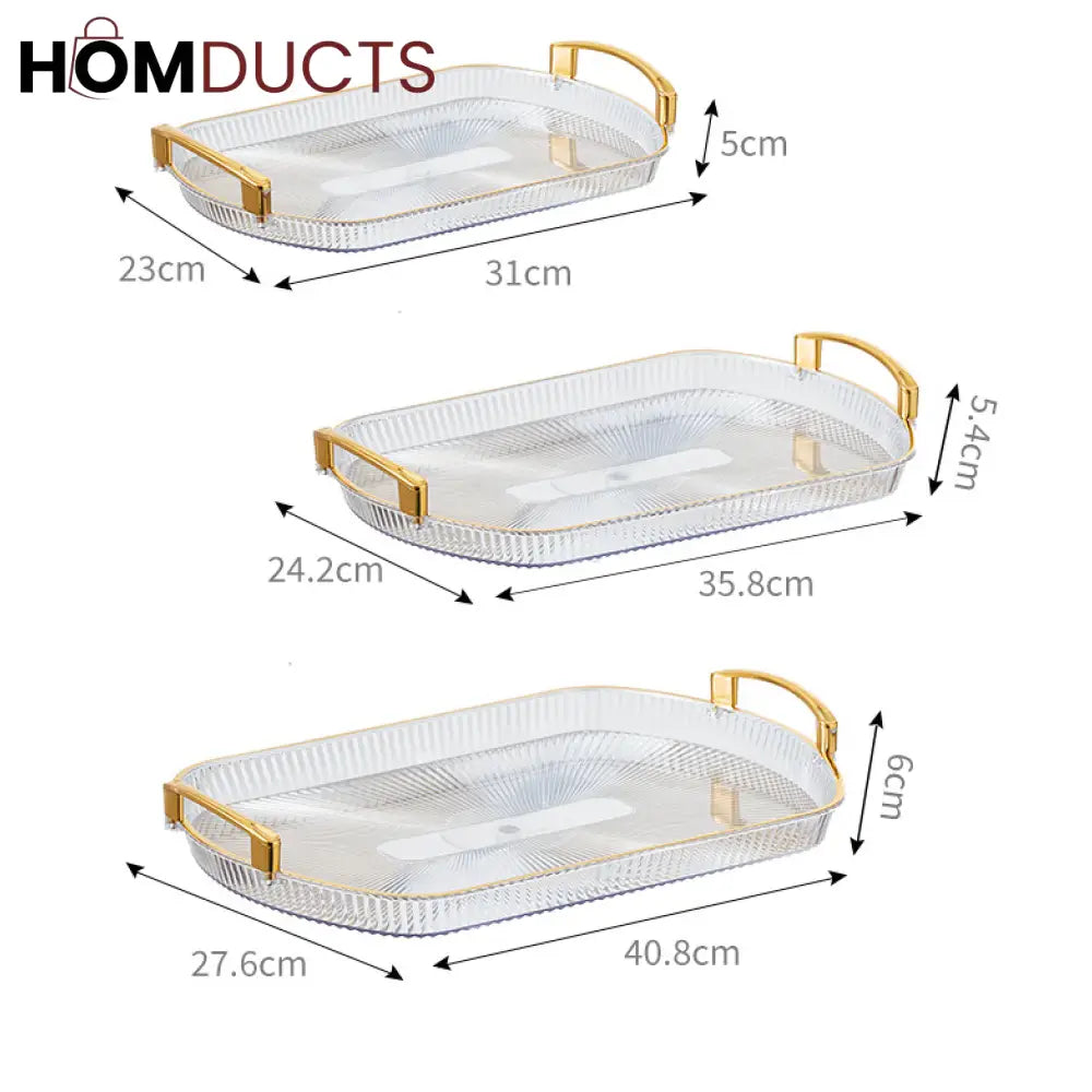 3pcs Acrylic Tray Set (Box Packing)