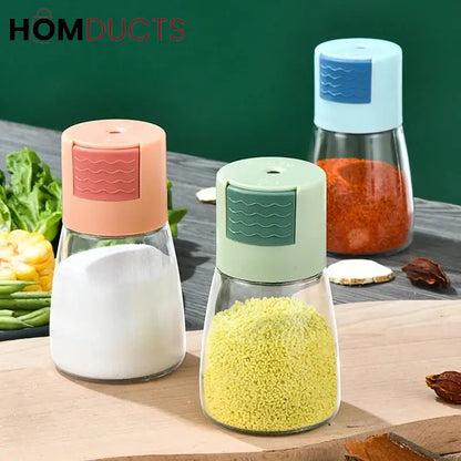 3pcs Auto Press Push Seasoning Bottles