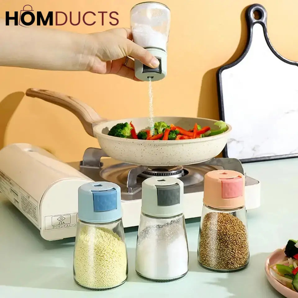 3pcs Auto Press Push Seasoning Bottles