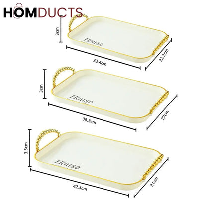 3Pcs Melamine tray Set