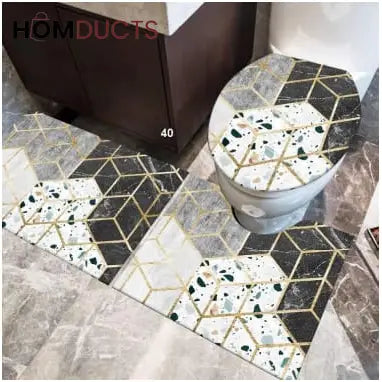 3Pcs Super Absorbent Bath Matt Set