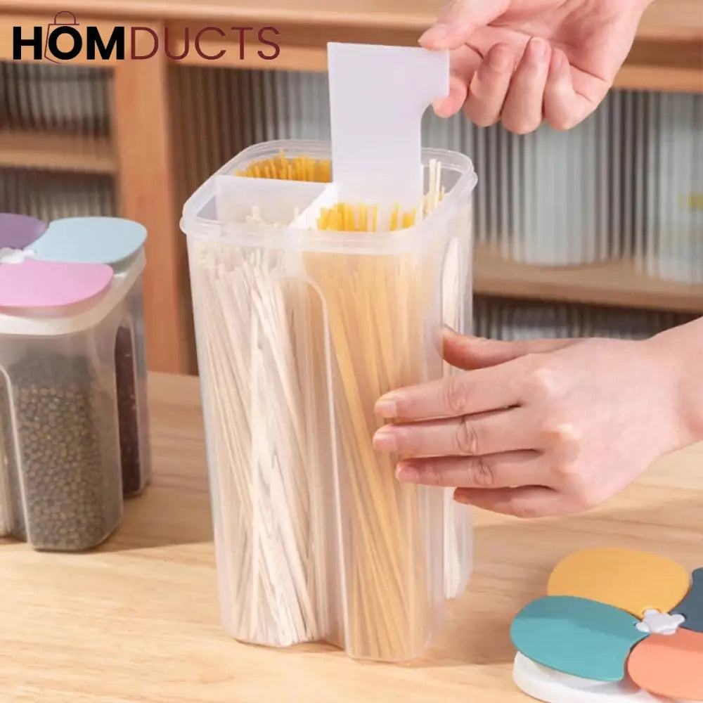 4 Grids Cereal Storage Box