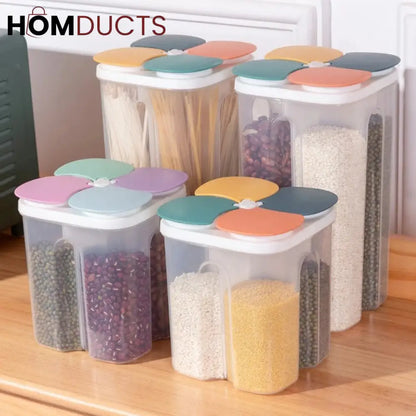 4 Grids Cereal Storage Box